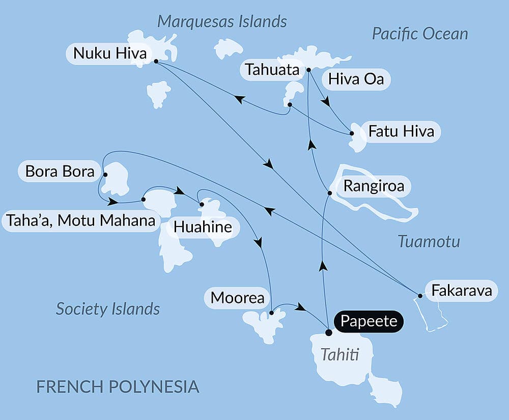Marquesas, The Tuamotus & Society Islands null