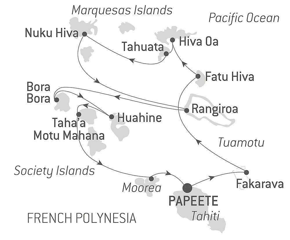 Marquesas, The Tuamotus & Society Islands null