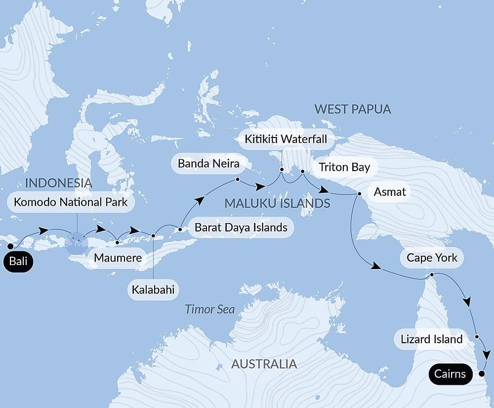Tropical Odyssey between Indonesia and North East Australia