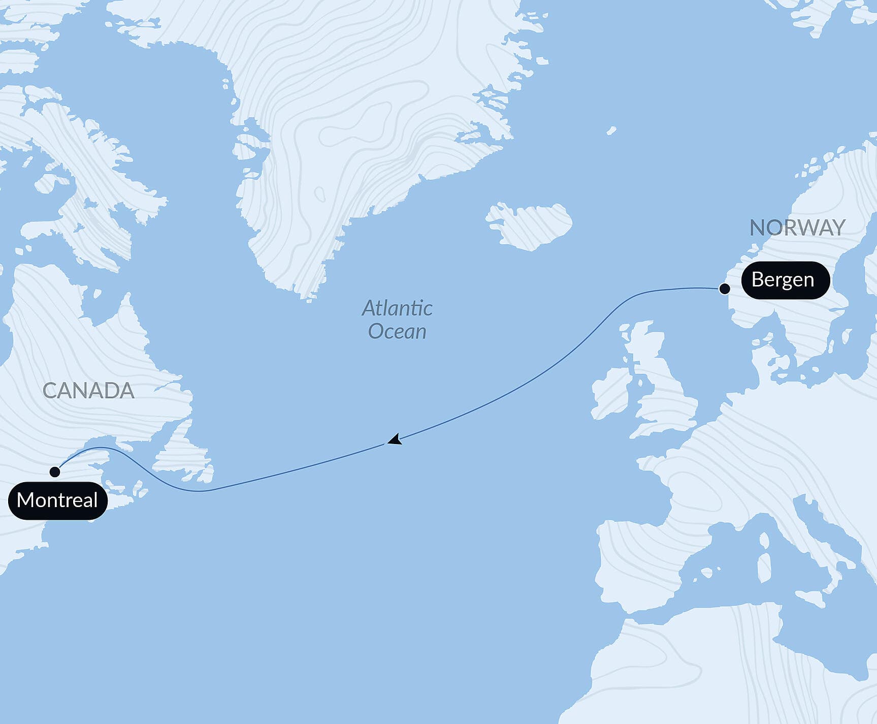 Ocean Voyage: Bergen-Montreal